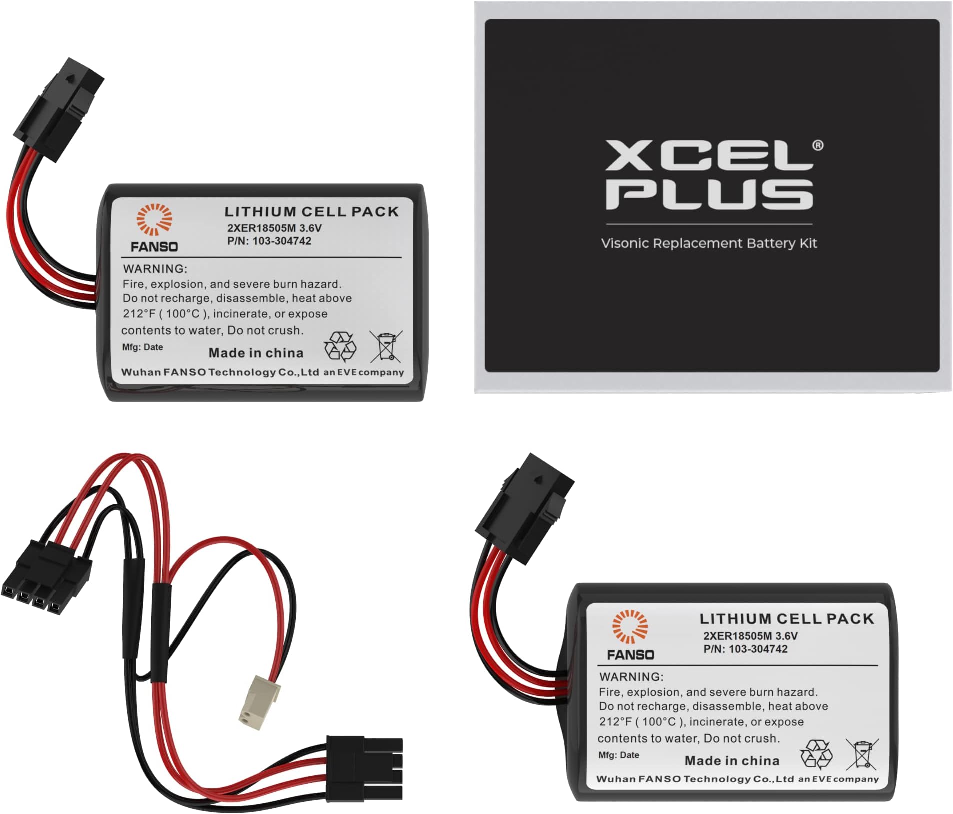 Visonic Siren Battery MCS-740 SR-740 PG2, PowerMax Bell Box (2pcs 7Ah)