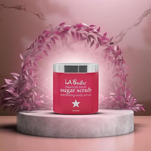 Vista 5 de Exfoliante de azúcar con fruta del dragón y otros ingredientes naturales para exfoliante corporal y exfoliante de pies, exfoliante suave para nutrir