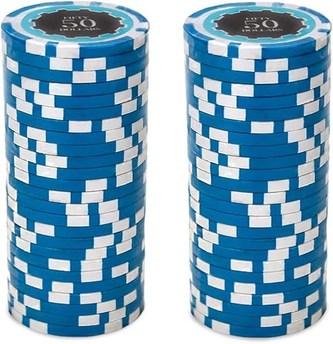 Miniatura 6 de Brybelly Eclipse - Fichas de póquer pesadas de 0.49 oz (0.49 oz), 50 unidades