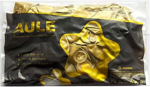 Miniatura 6 de Globos metálicos dorados de AULE de 5 pulgadas, 50 globos de látex dorado cromado con helio, globos brillantes y gruesos, perfectos para decoración