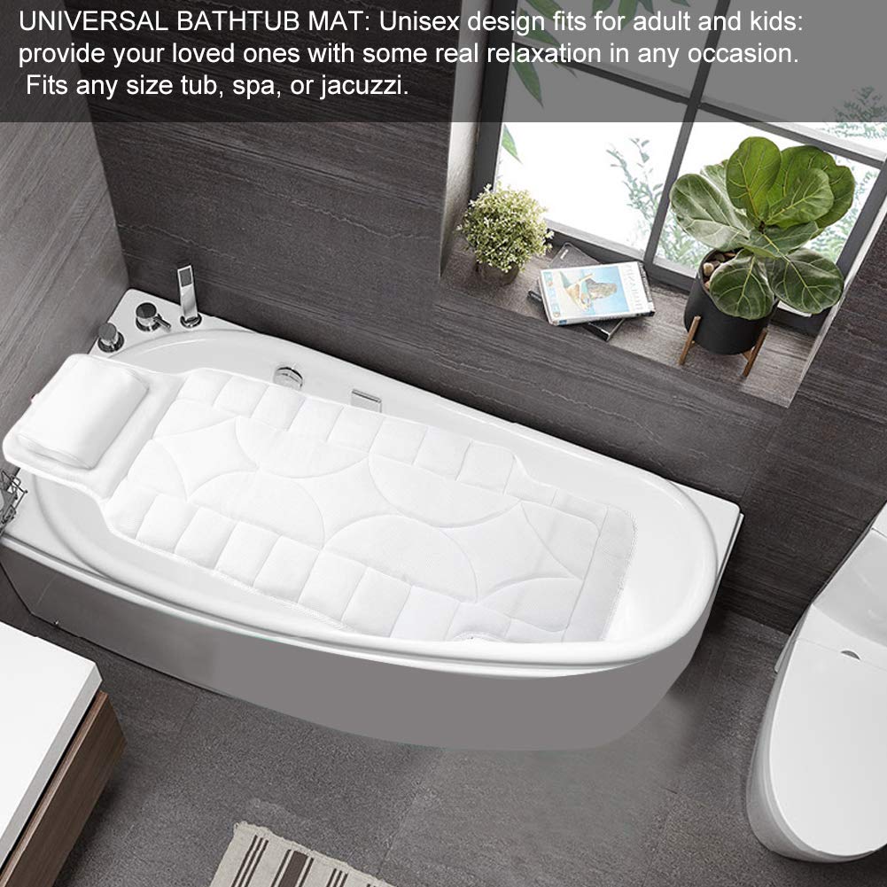 KIRZAX Coussin Pour Baignoire, Tapis De Bain Ergonomique