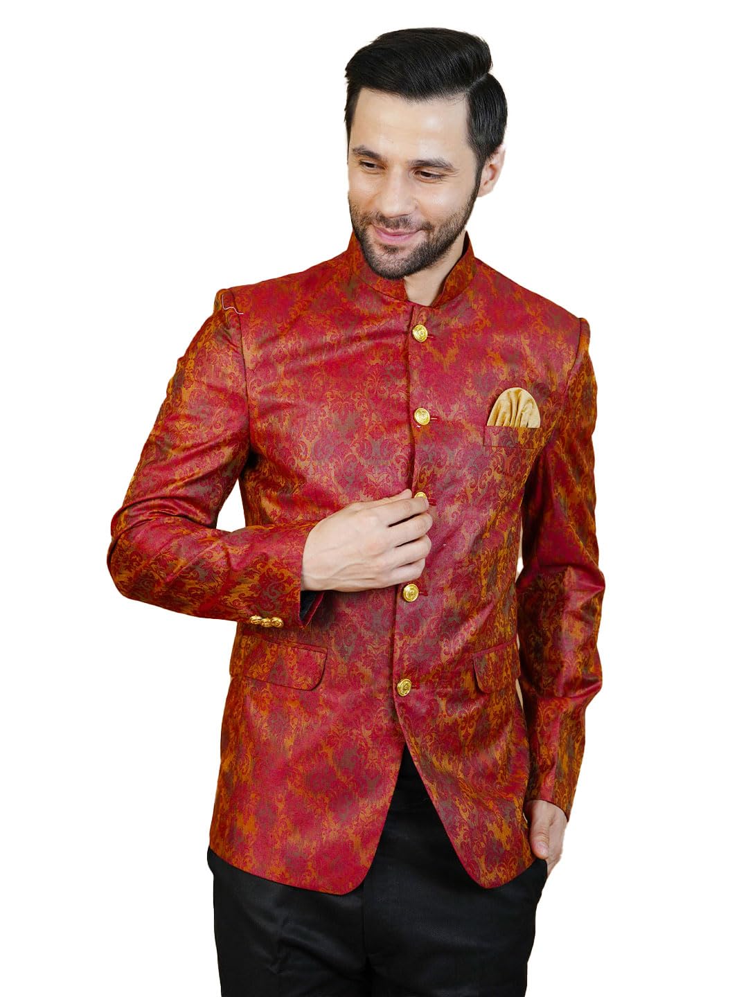 wintage Mens Banarasi Rayon Bandhgala-picture-1