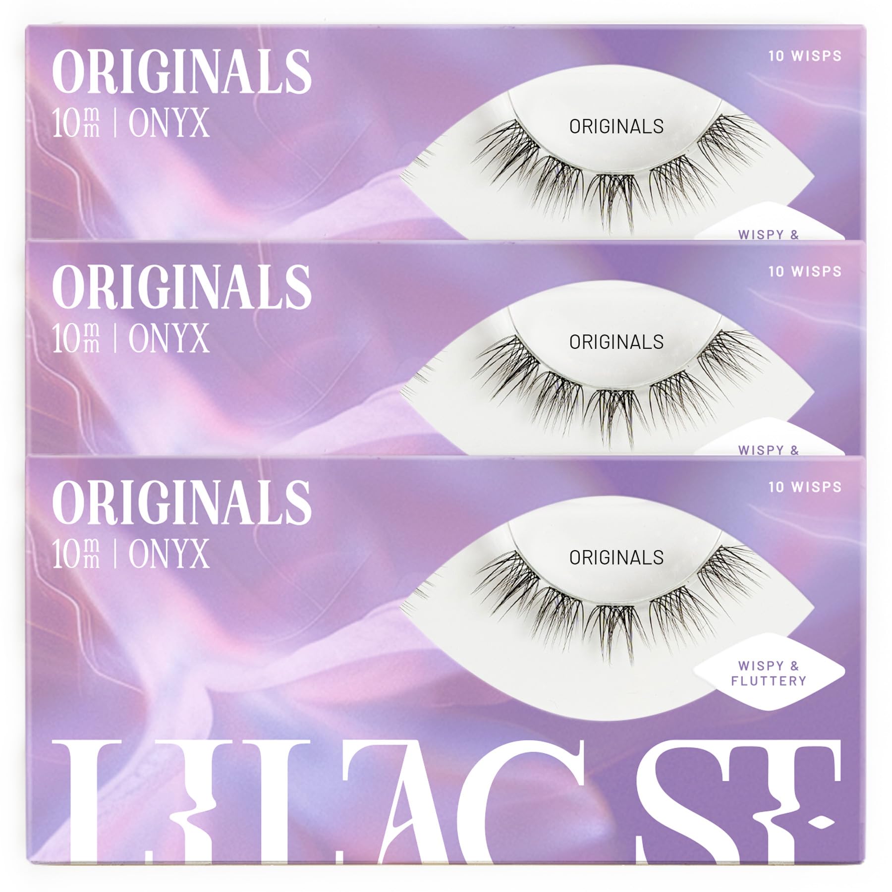 Lilac St - Originals Natural Faux Eyelash Clusters (10mm) - Soft, Natural Look - DIY Lash Extension Wisps - Lightweight & Lifelike - Lasts 10 Days - Cruelty Free, Vegan, Women Founded - 30 Lashes