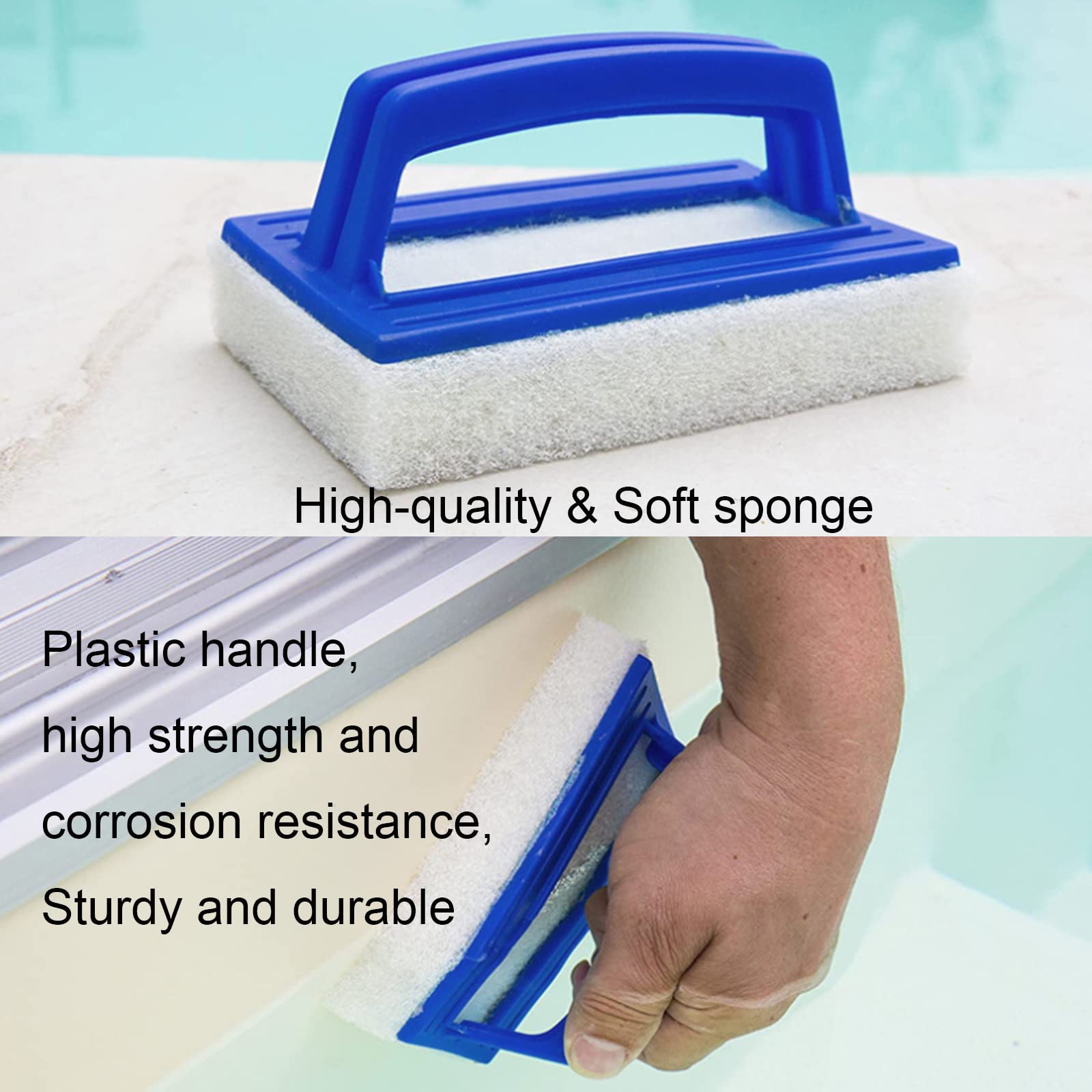 Brosse Éponge Pour Piscine SyiXute - Lot De 2 - Nettoyage Ligne D'Eau Et Murs