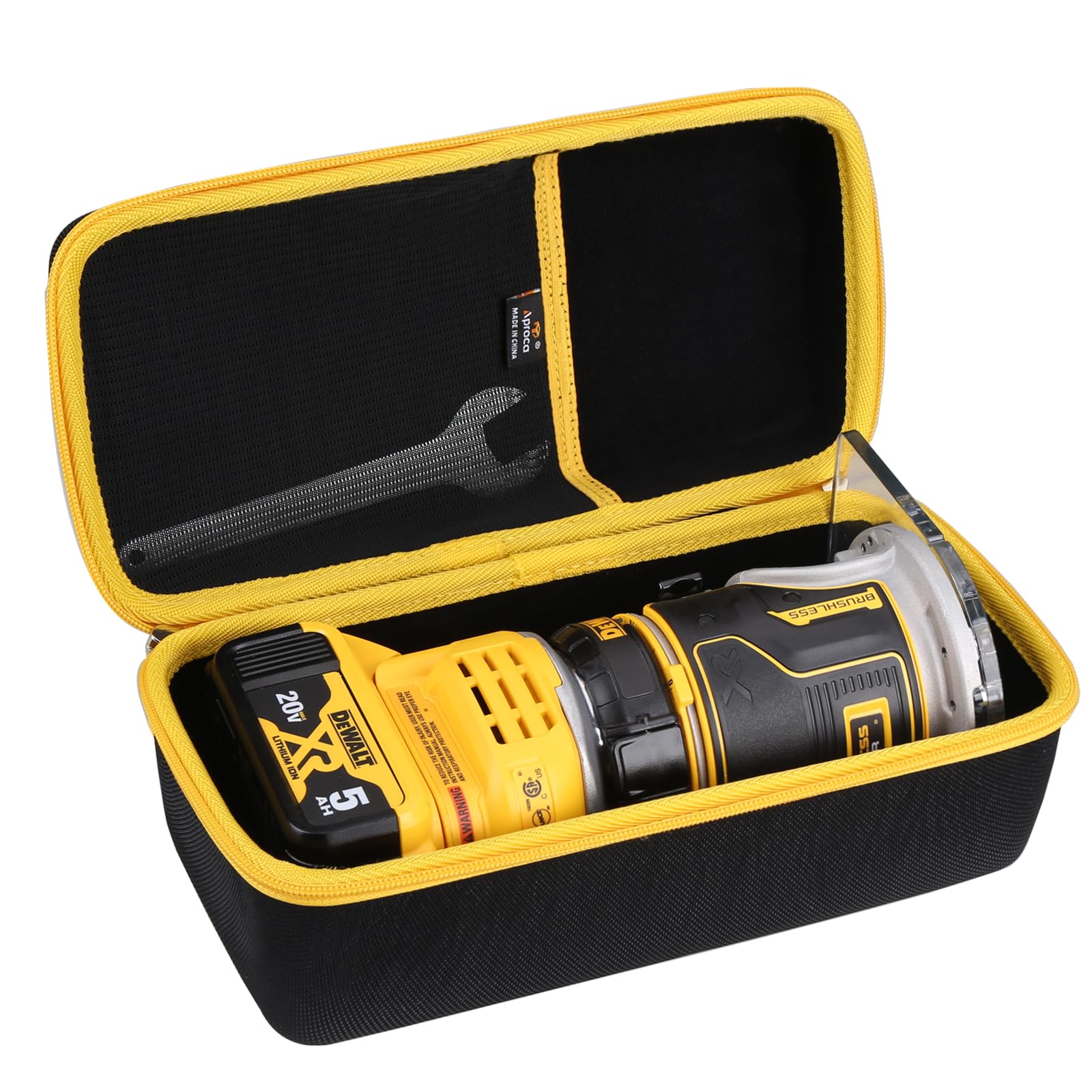Aproca Case Compatible with DEWALT DCW600B 20V MAX XR CMPCT Metal Fixed Base Router, Portable Storage Protective Bag for Accessories (Case Only)