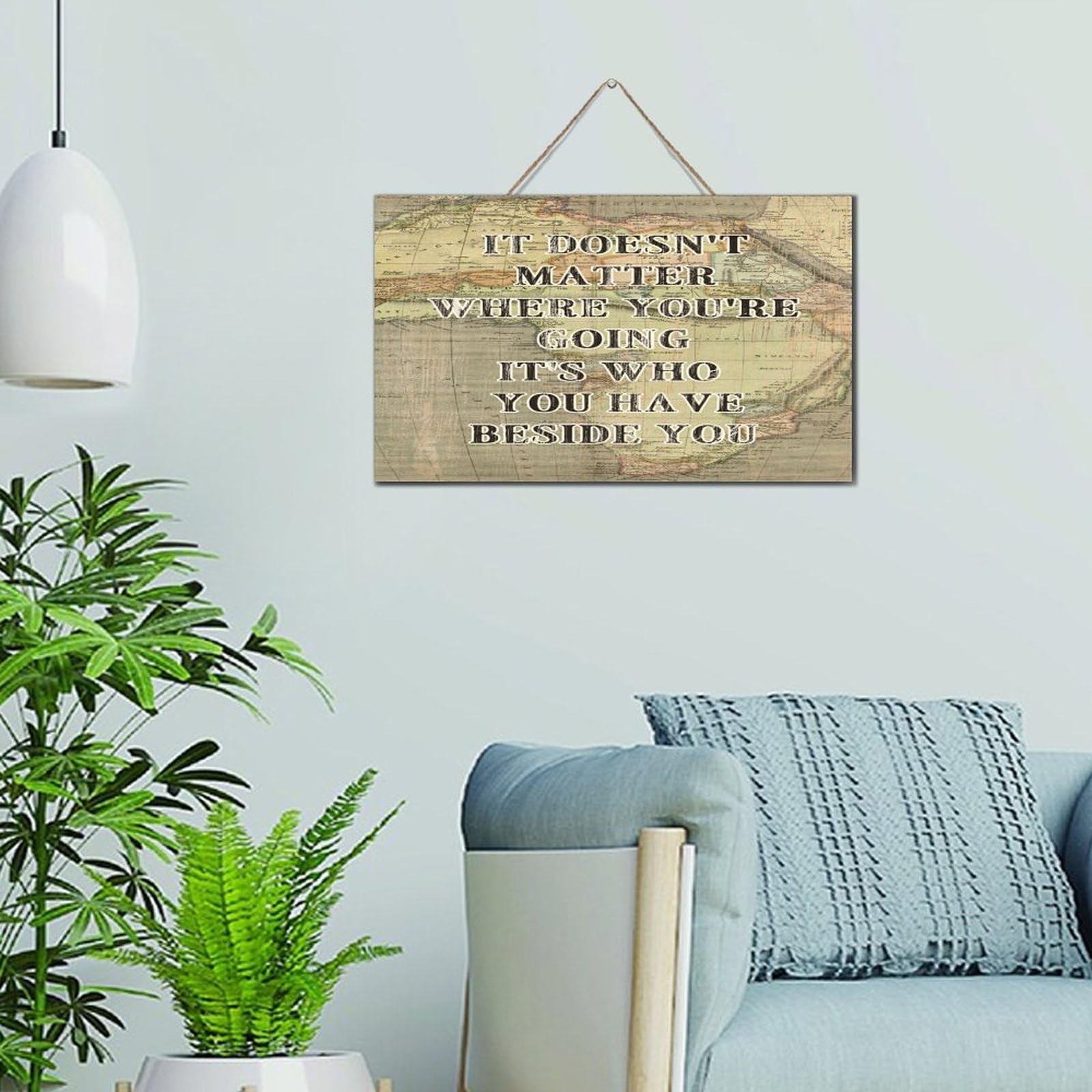 Autravelco Style-5 It Doesn't Matter Where You're Going Farmhouse Wall Décor Wood Pallet Wall Plaque Sign 6X10 Local City Map Picture Positive Wall Art Wood Plaque With Sayings Home Decor For Living Room Office