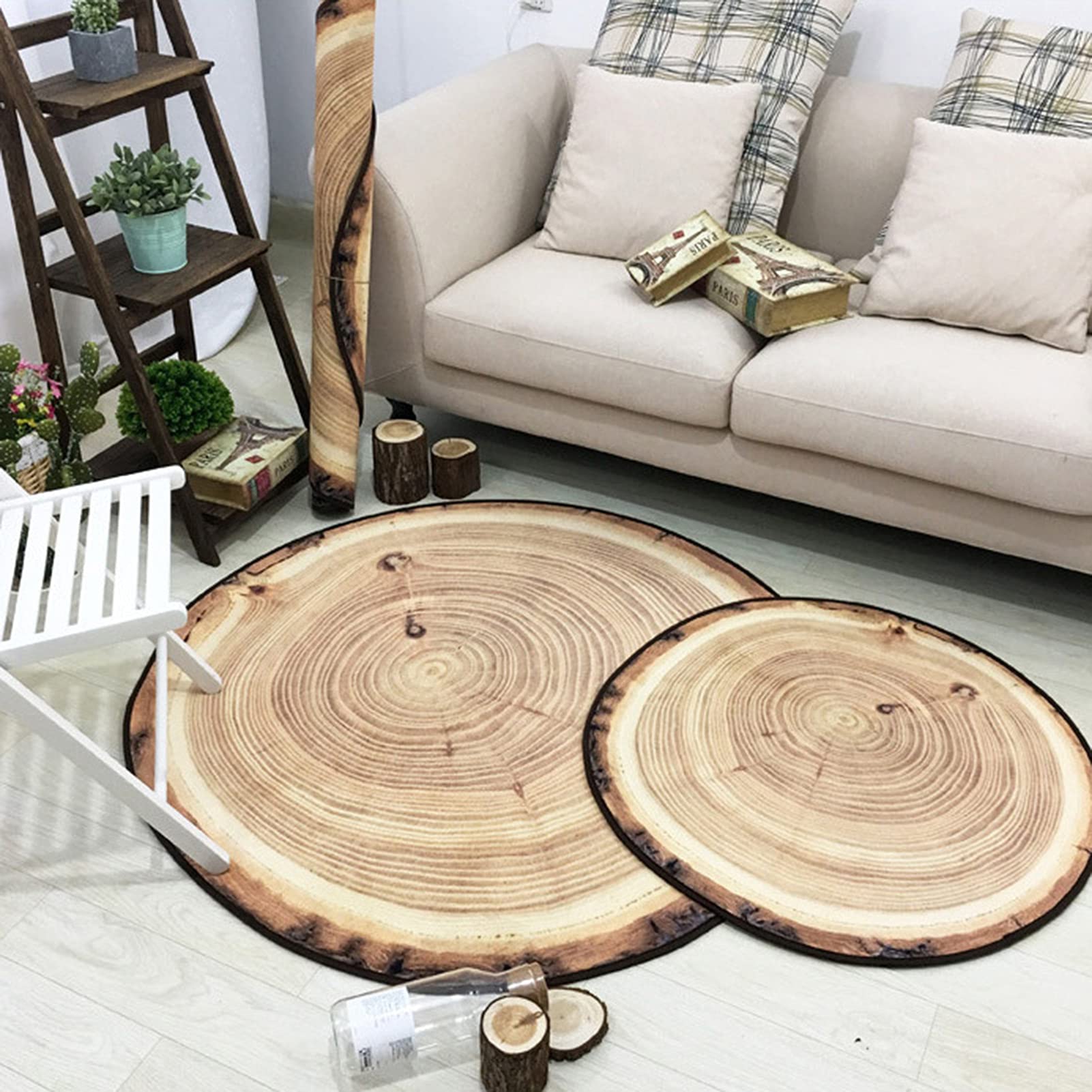 Tapijt MEFE modern Rond , 6185 Boomstam , boom , Structureel, twee
