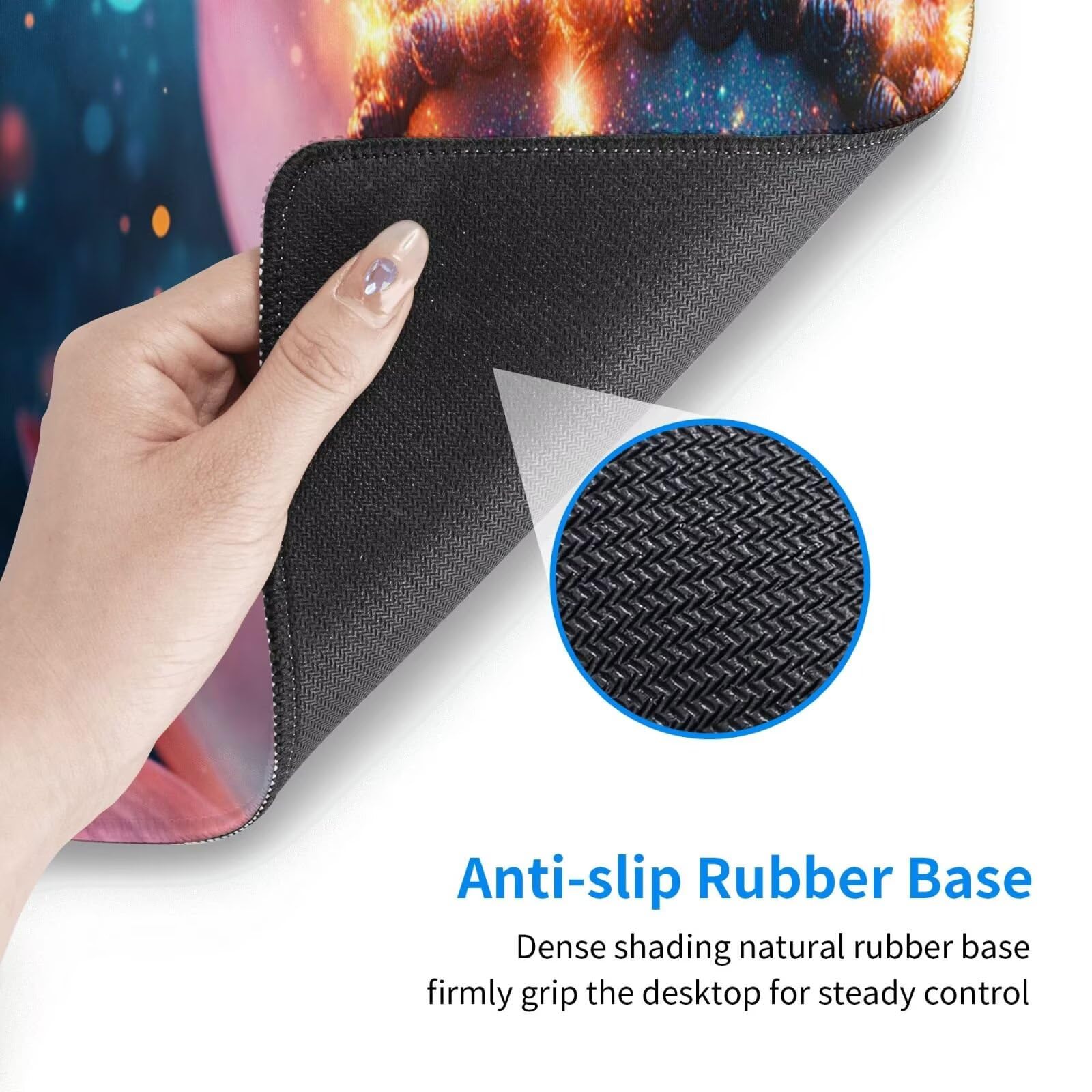 Alfombrilla Ratón Loto Alfombrilla Ratón XXL 1600 x 800 mm, Buda Mouse Pad Gaming con Bordes Cosidos, Impermeable Mousepad Base de Goma Antideslizante Duradera, Mouse Pad para Oficina Accesorios Q142