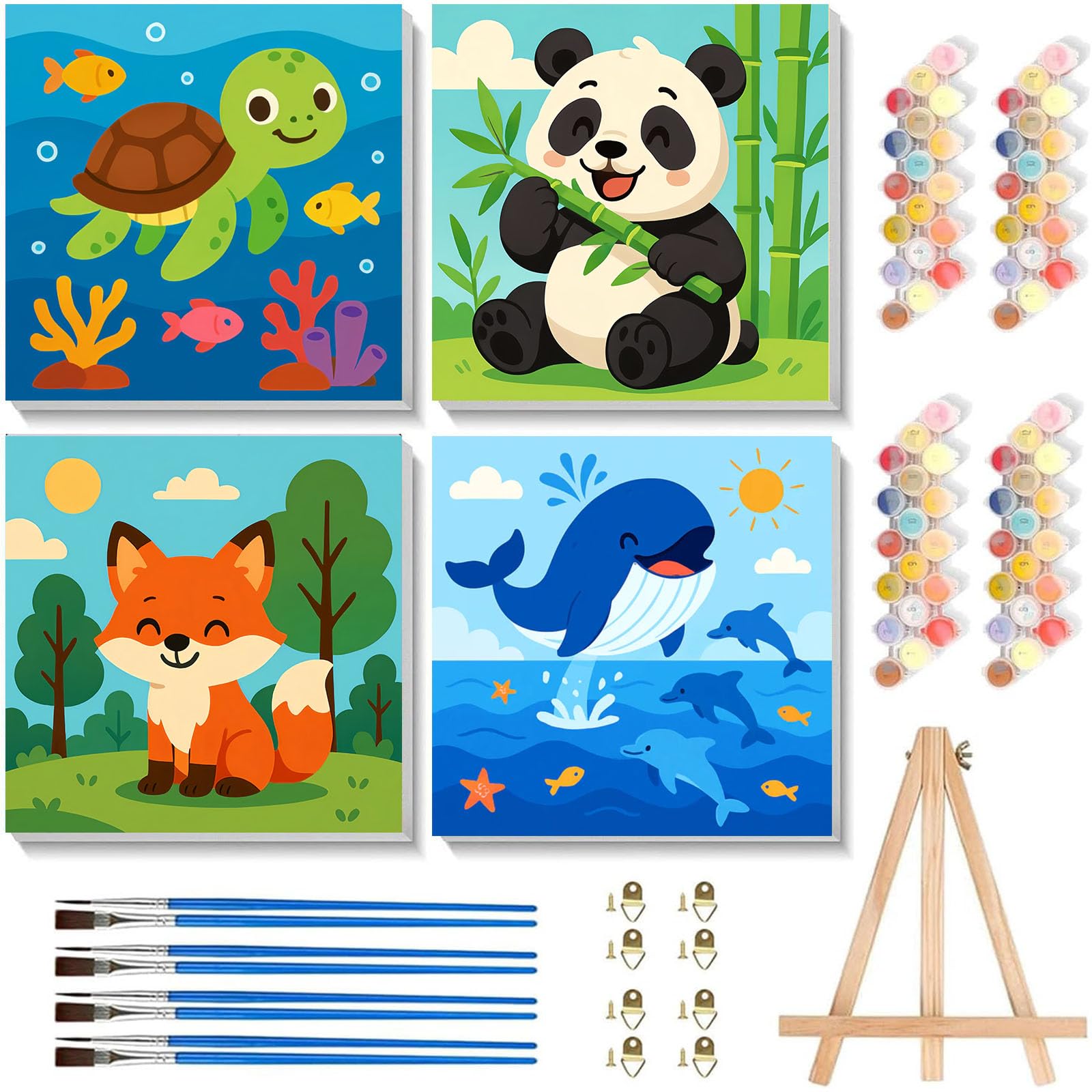 Paint by Numbers Kit for Kids - Animal Art -1