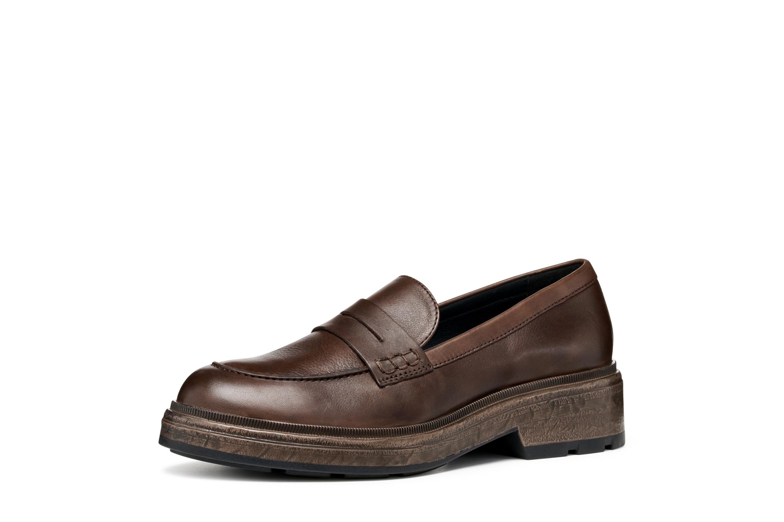 Geox Womens Dswelen Loafer, Brown, 3 UK