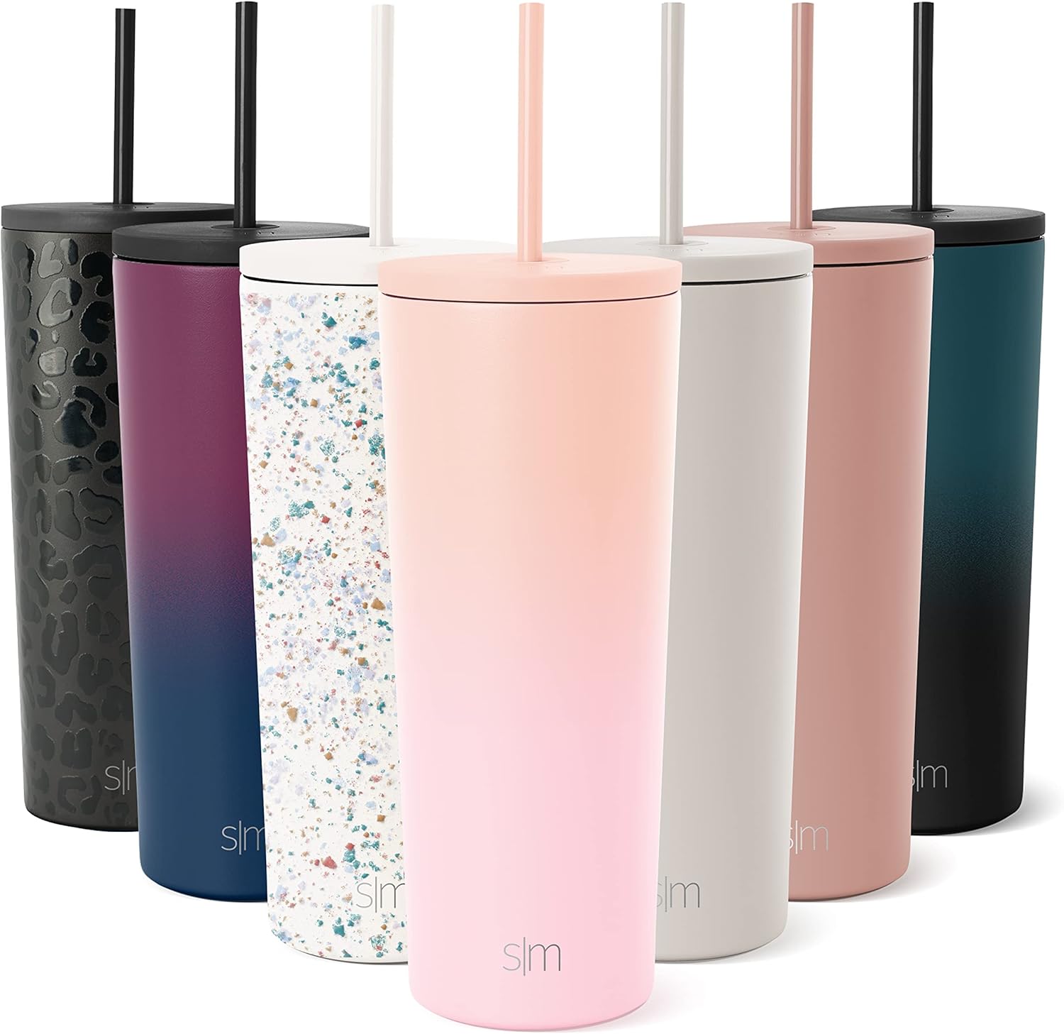 Simple Modern Insulated Tumbler with Lid and Straw Iced Coffee Cup