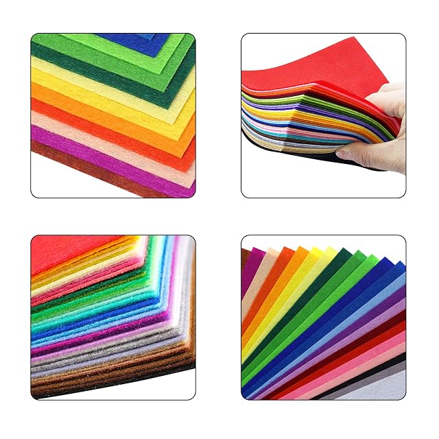 Foto 5 de 7 de Jtnohx Hojas de Fieltro Colores, Rígido Tela de Fieltro para Manualidades 20x30cm