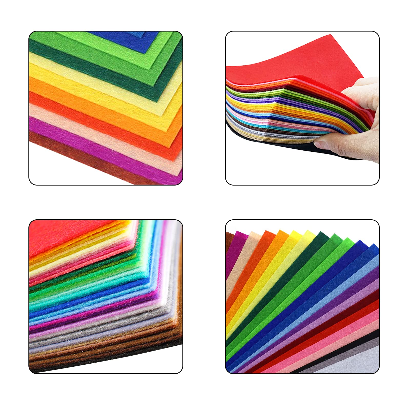 Jtnohx Feutrine Loisir Creatif, Tissu de Feutre 2 mm D'épaisseur, 8 Pièces 20x30cm Feuilles de Feutre Rigide, Feutrine de Couleur pour L'artisanat(Gris