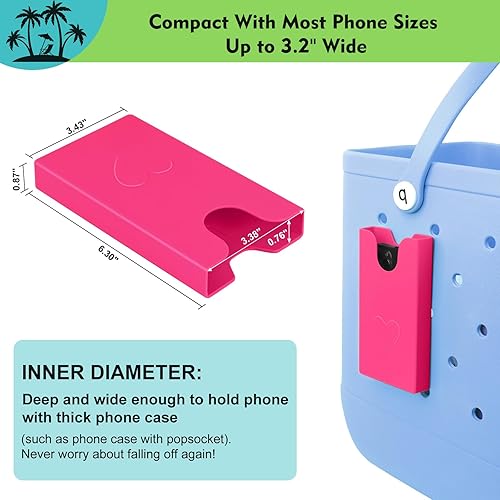 Miniatura 2 de Soporte de teléfono para bolsa Bogg, plástico ABS duro universal, compatible con Simple Modern y XLOriginalBaby Bogg Bag Accesorios Funda para