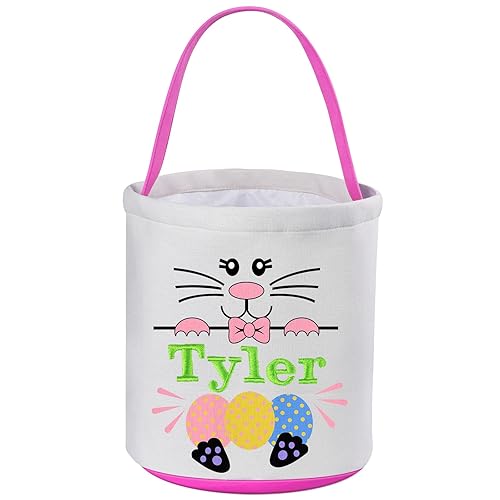 Miniatura 28 de Cestas de Pascua personalizadas para niños, cesta de Pascua, regalos de Pascua, cesta de conejo de Pascua, cesta de caza de huevos de Pascua, cesta