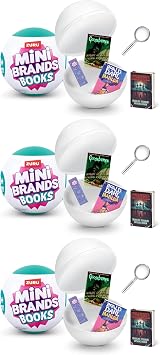 Mini Brands 77493 Single Capsules Mini Books, Series 1 Pack of 3