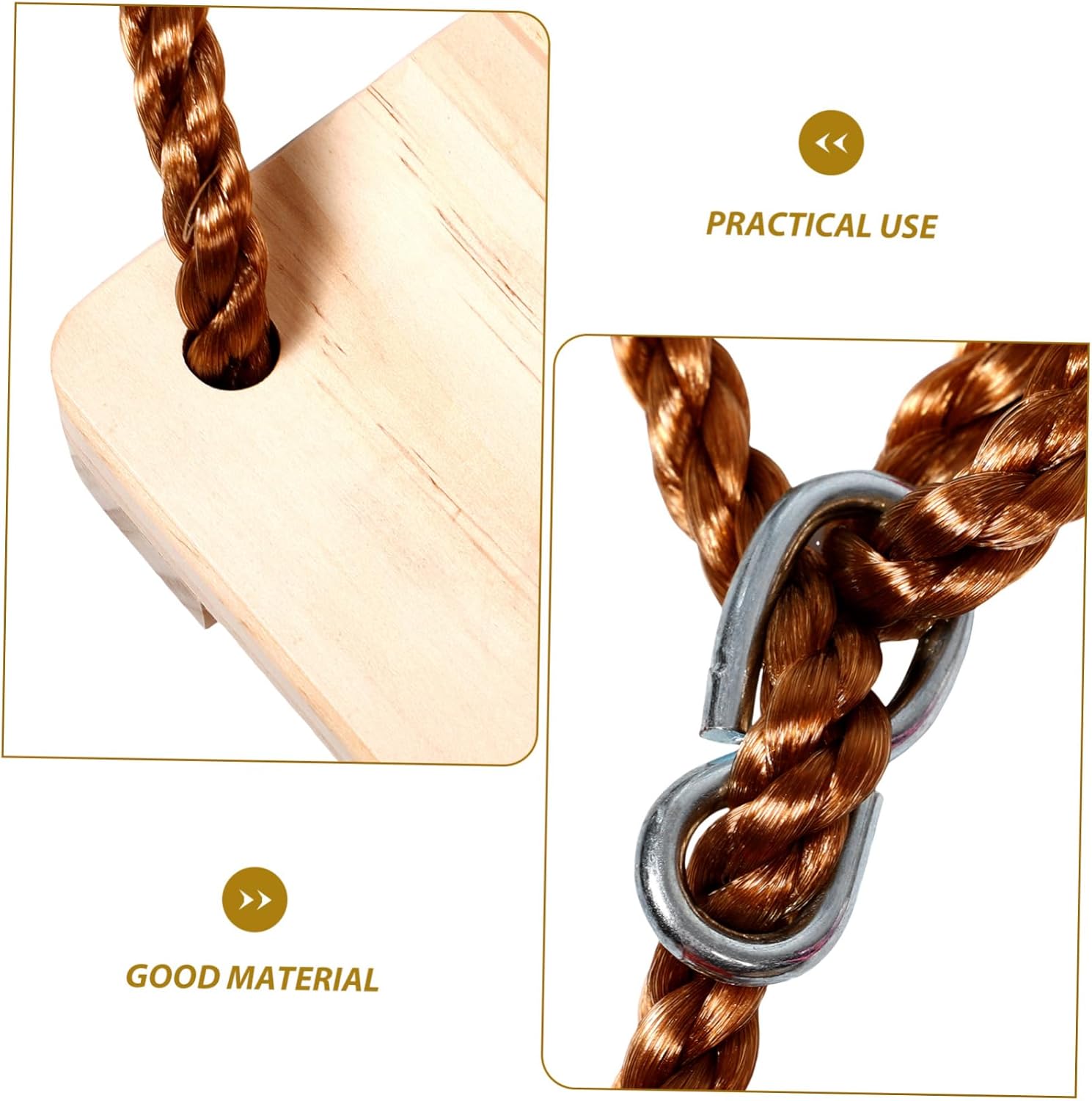 Outdoor Wooden Swing for Boys and Girls Adults Toddler Swing Seat Replacement for Backyard