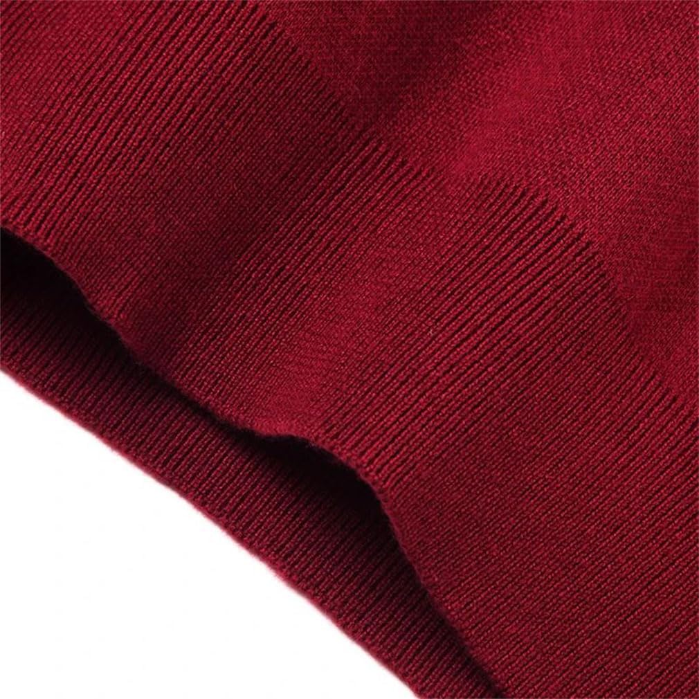 Men's V-Neck Sweater Vest Sleeveless Knit Pullover Casual Solid Color Layering Top for Autumn Winter