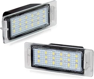 D-Lumina LED License Plate Light Tag Lamp Assembly for Chevy Corvette SS Equinox Impala Traverse Cadillac GMC Terrain Buick, Powered by 18-SMD 6000K White w/Error-Free Load Resistors, Pack of 2