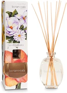 Scent Shop - Botanicals Reed Diffuser White Flowers Scented Oil - Includes 10 Wood Fragrance Sticks 8 fl. oz