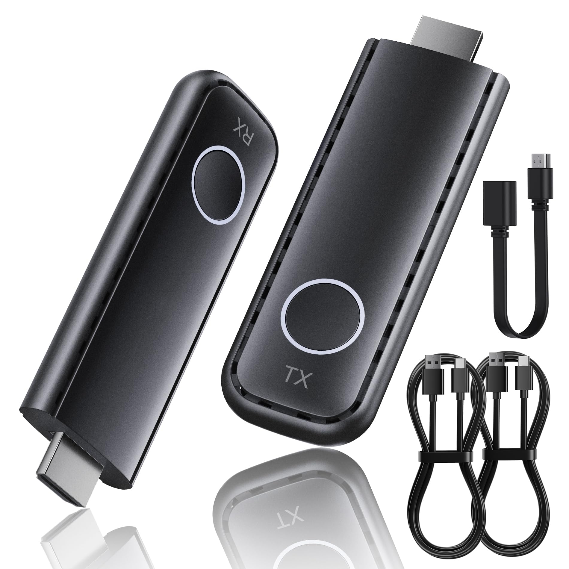 Trasmettitore e Ricevitore HDMI Wireless, Full HD 1080P Dongle HDMI Wireless Extender, Portata 164FT/50M, Doppia Banda 2,4/5G Streaming Video/Audio/File da Laptop, PC, TV Box a Monitor/HDTV/Proiettore