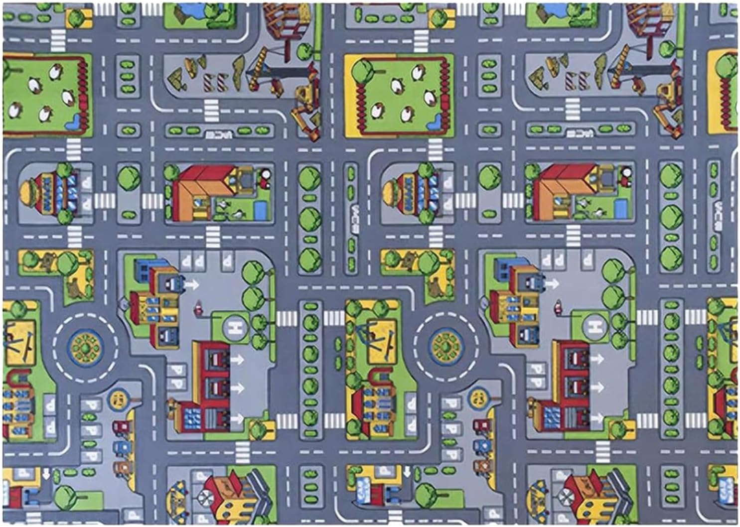 Car Mat For Family, Car Play Mat - Non-Slip Interactive Road Rug for Toy