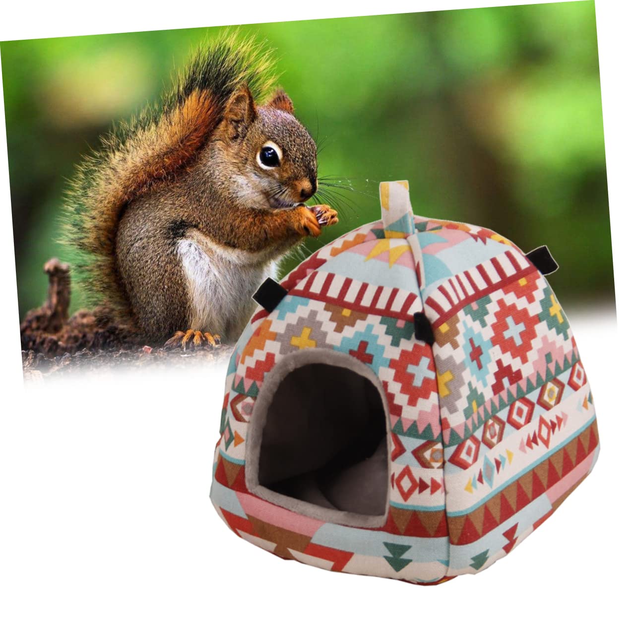 SUPVOX 3 Piezas Cama para Mascotas Hamaca para Mascotas Nido Colgante para Mascotas Casa para roedores Suministros para hámster Cama de casa de hámster Alfombra Caliente para Ratones Aves