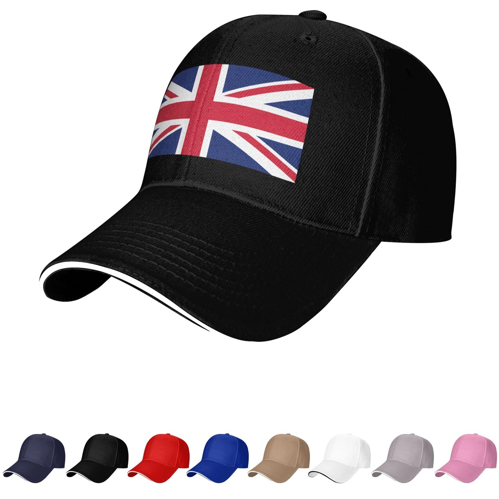 United Kingdom Flag Hat British Caps for Man Woman Flag of United Kingdom Baseball Cap Trucker Dad Hat Black