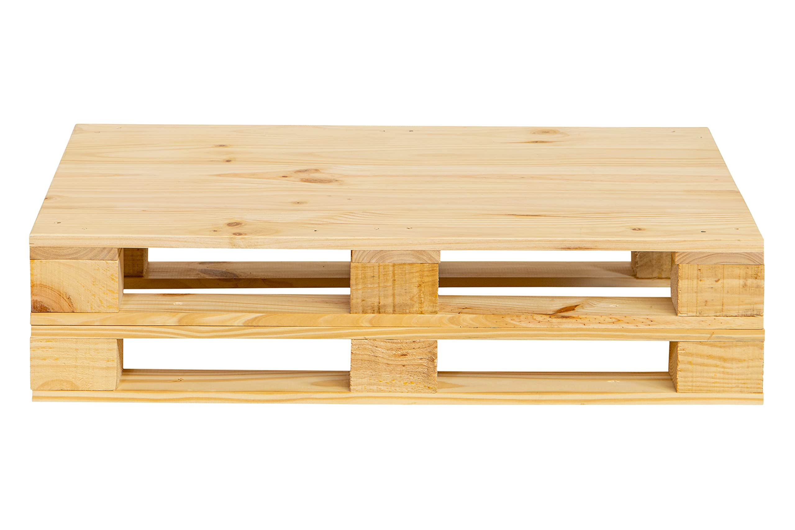Mesa Auxiliar/Mesa de Centro de PALETS NUEVOS - Mesa Vintage - RÚSTICA (80cm X 48cm, Pino)