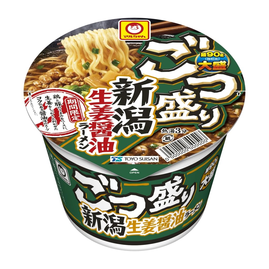 Amazon.co.jp: マルちゃん ごつ盛り 新潟生醤油ラーメン (114g×12個