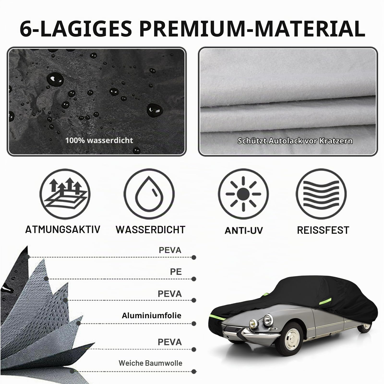 Auto Abdeckung für 1999-2021 Skoda Fabia hatchbac Oxford Baumwolle Wasserdicht für Regen Sonne Staub Schutz Auto Plane