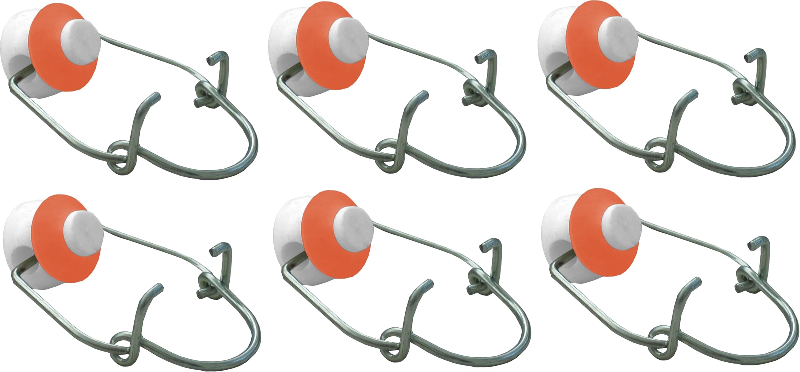 Generico Tappo Meccanico per Bottiglie di Vetro, con Guarnizione, Chiusura Ermetica - Dimensione Massima Collo Bottiglia 4 cm - Dimensioni Tappo 2,5x2,5x2h cm - 6 Pezzi