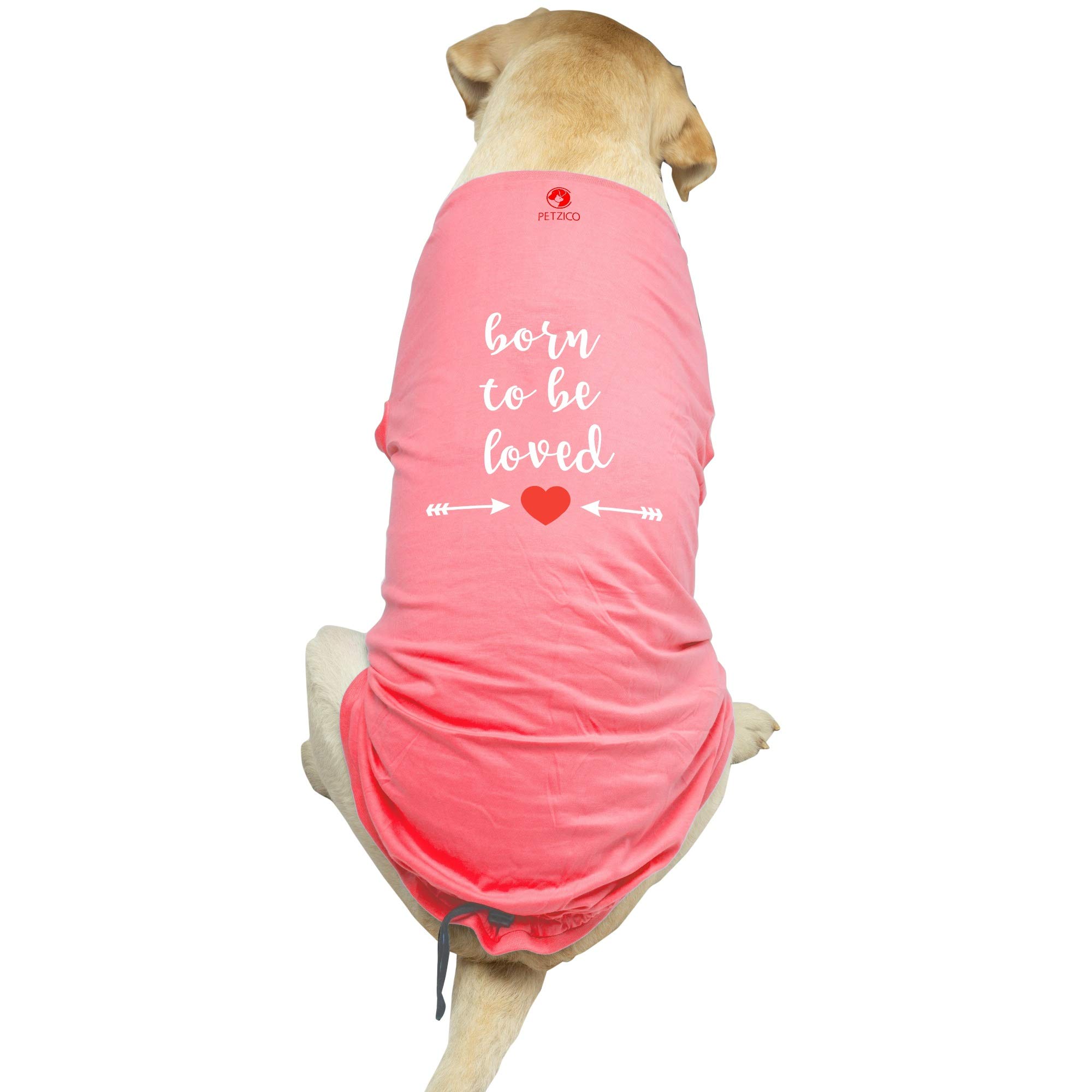 Personality Defining Dog T Shirts by PetZico for Medium Dogs (Beagle, Indie Breed) Summer Dog Clothes Dogs Cotton T-Shirt Unisex (Male and Female pet Dogs) - Pink (B08XPMPX9S) Amazon Price History, Amazon Price Tracker