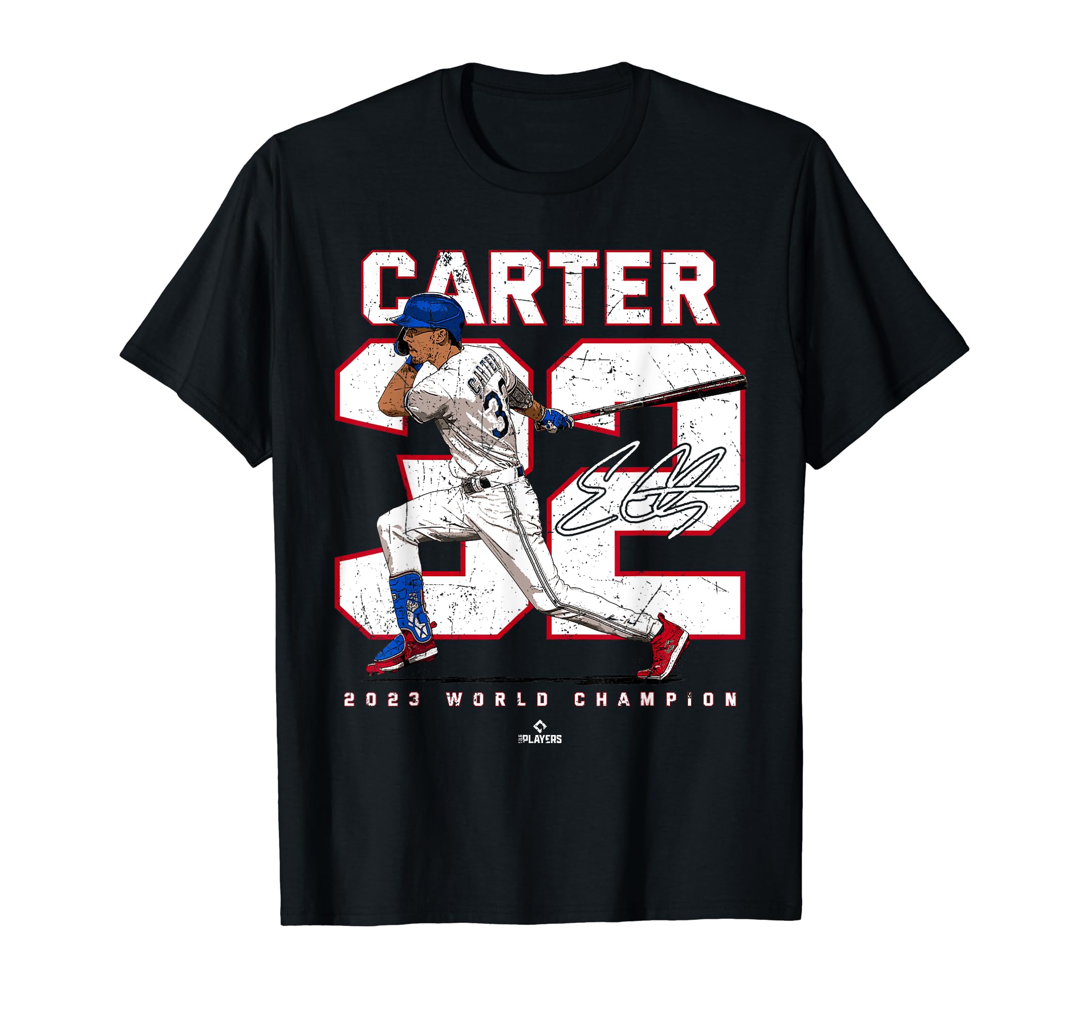 Ballpark MVPPlayer Number 2023 World Champion Evan Carter Texas MLBPA T-Shirt