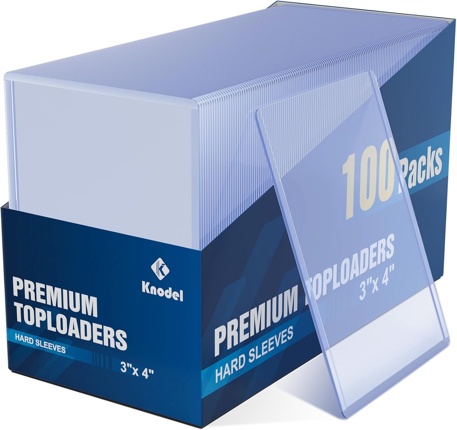 K KNODEL 3" x 4" Card Sleeves Top Loads for Cards, Hard Sleeve Baseball Card Protectors,Trading Card Sleeves Hard Plastic Fit for Baseball, Football Cards (400)