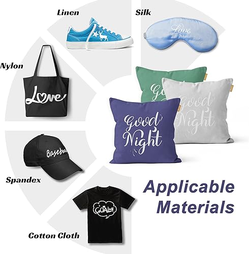 Miniatura 3 de Vinilo de transferencia de calor blanco para camisetas, 36 hojas, vinilo HTV para planchar de 12 x 10 pulgadas para varias máquinas de corte