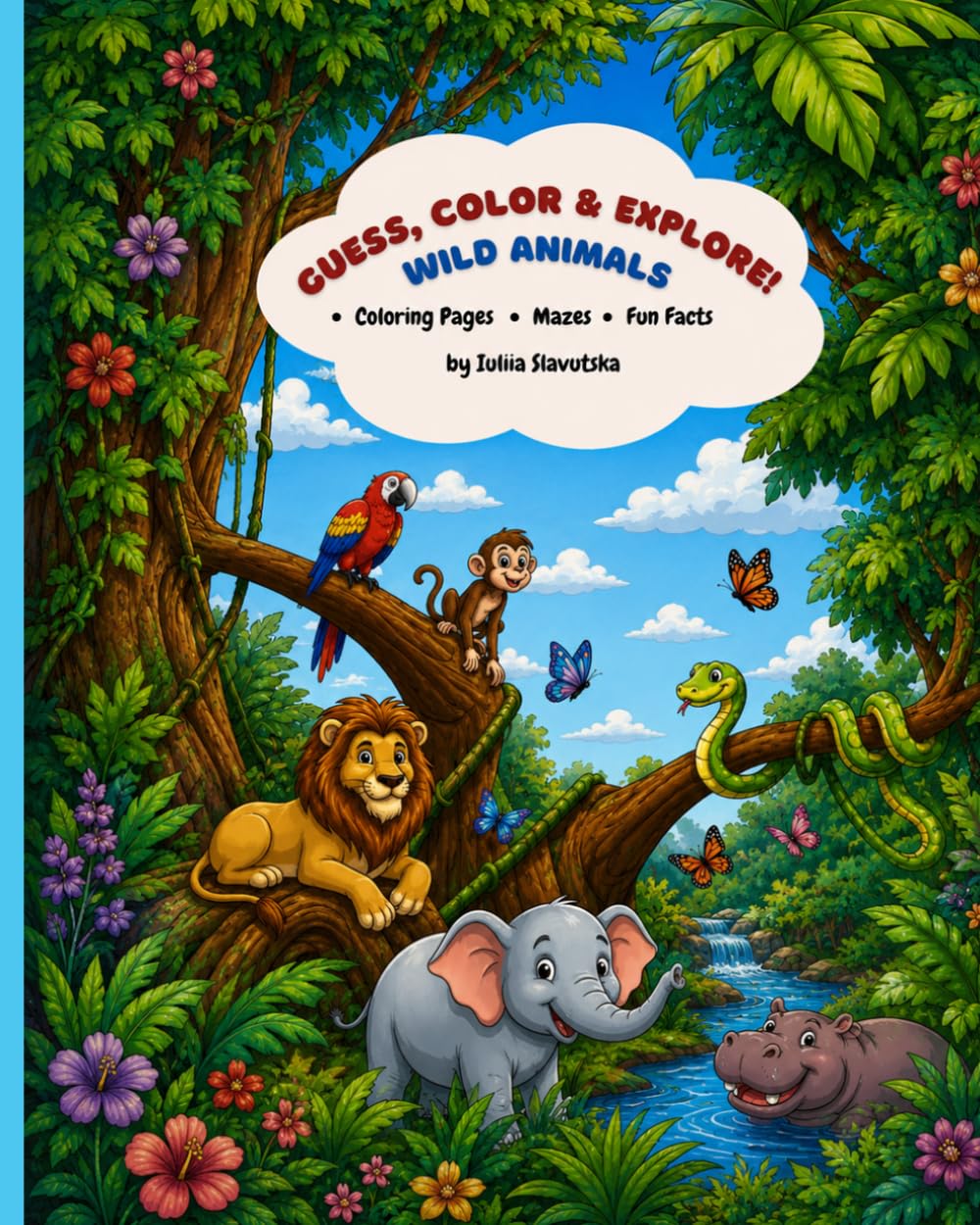 Wild Animals: Guess, Color and Explore!