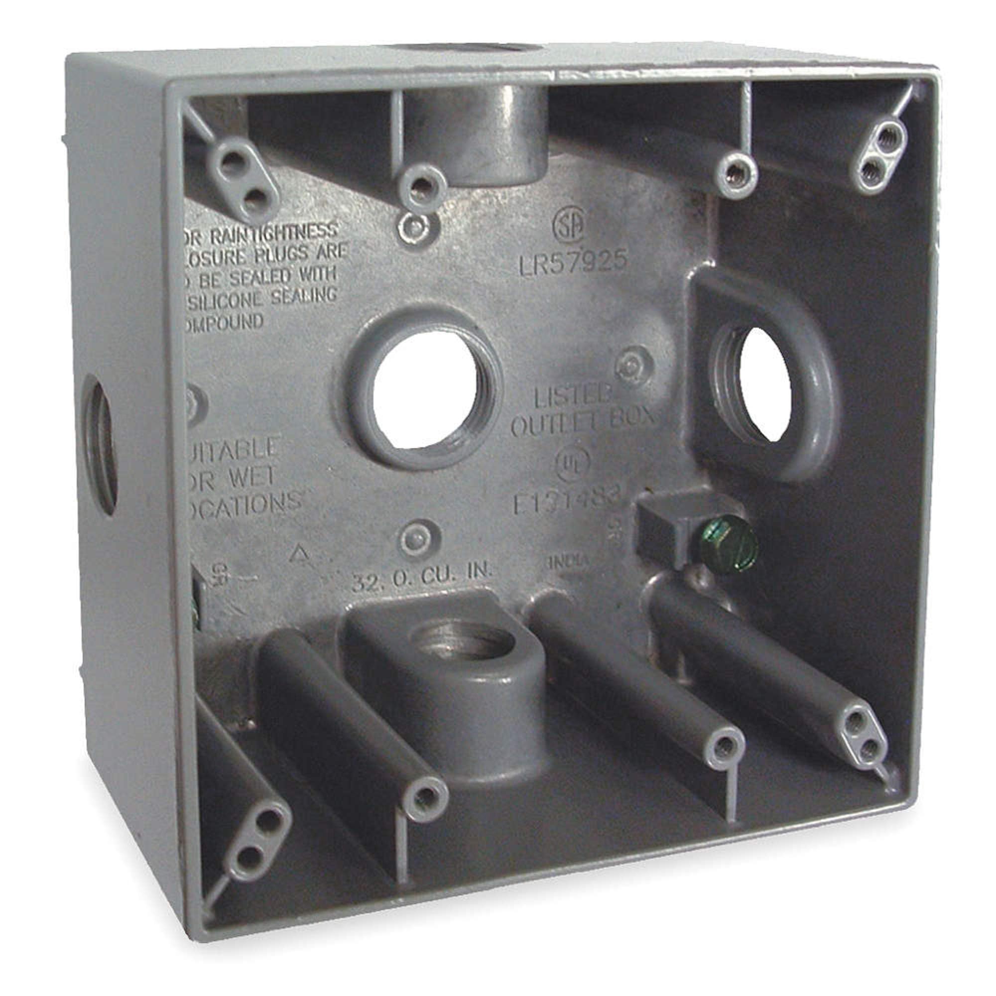 Amazon.com: Hubbell-Raco 5342-0 Weatherproof Outlet Box, 2-Gang