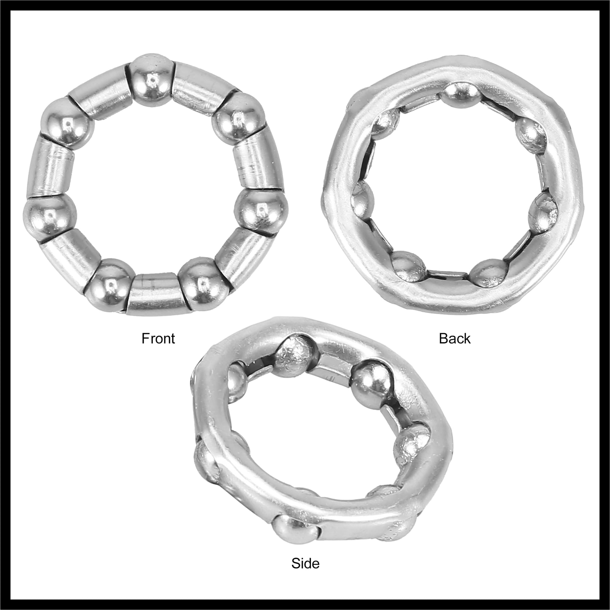 Hihaha 2pcs 37.6mm x 7 Bicycle Ball Bearings Crank Wheel Bearing Retainer Durable Material - Image 3