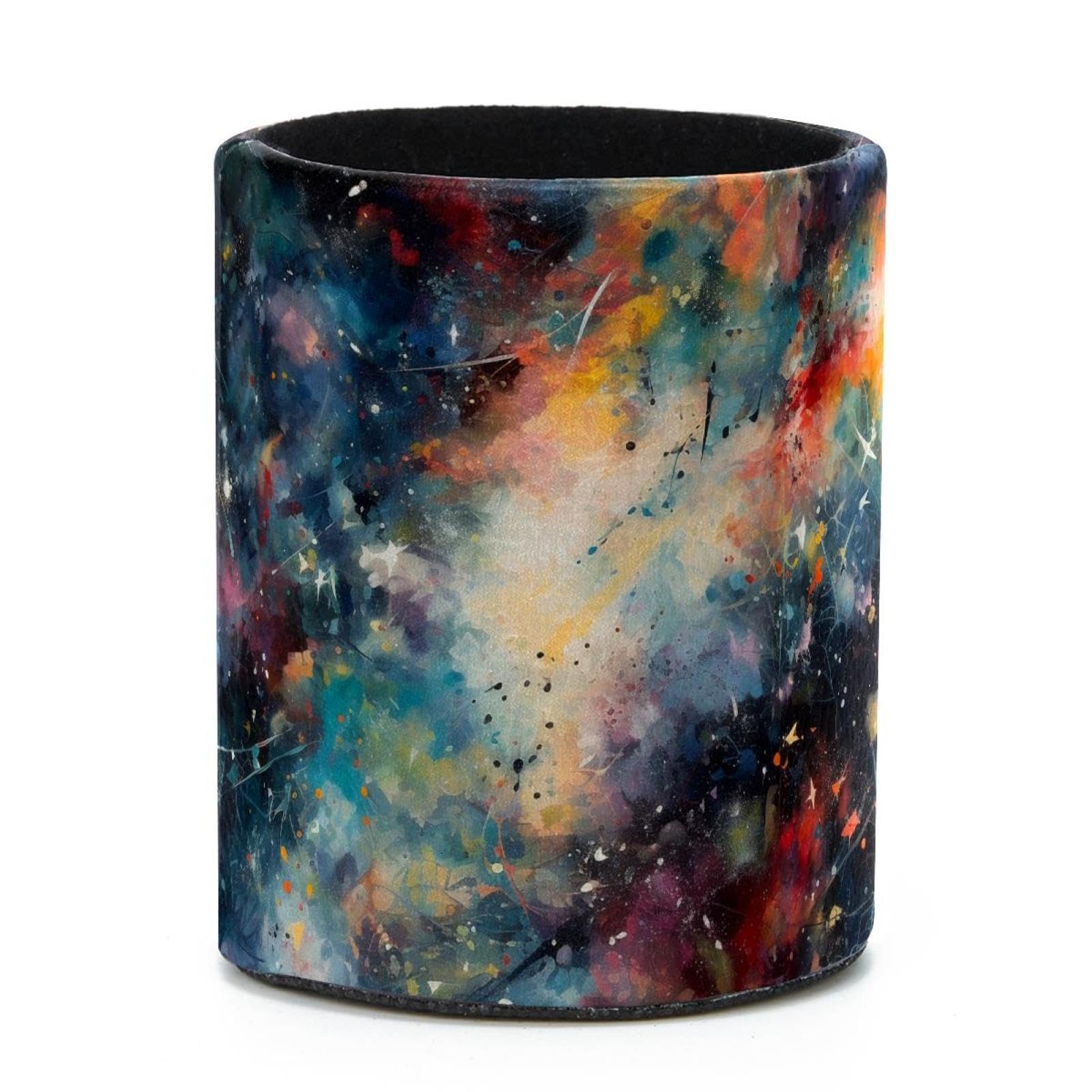 VAPOKF Round Pencil Holders for Desk, Abstract Dreamy Starry Sky Nights Pen Holders Pen Pot Makeup Brushes Storage Desktop Stationery Supplies Organiser for Home Office