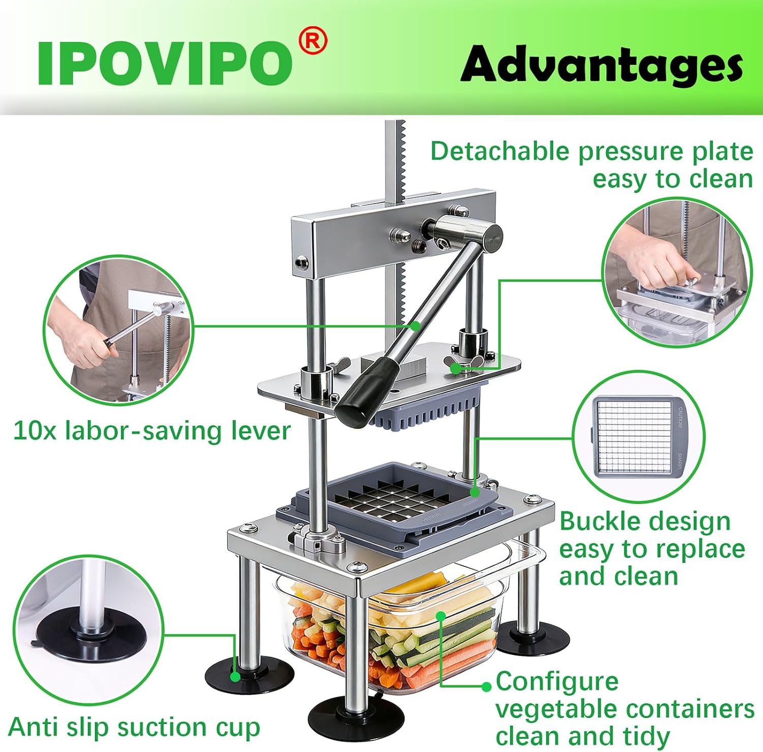French Fry Cutter for Potatoes Vegetable Onion Food Tomato Chopper