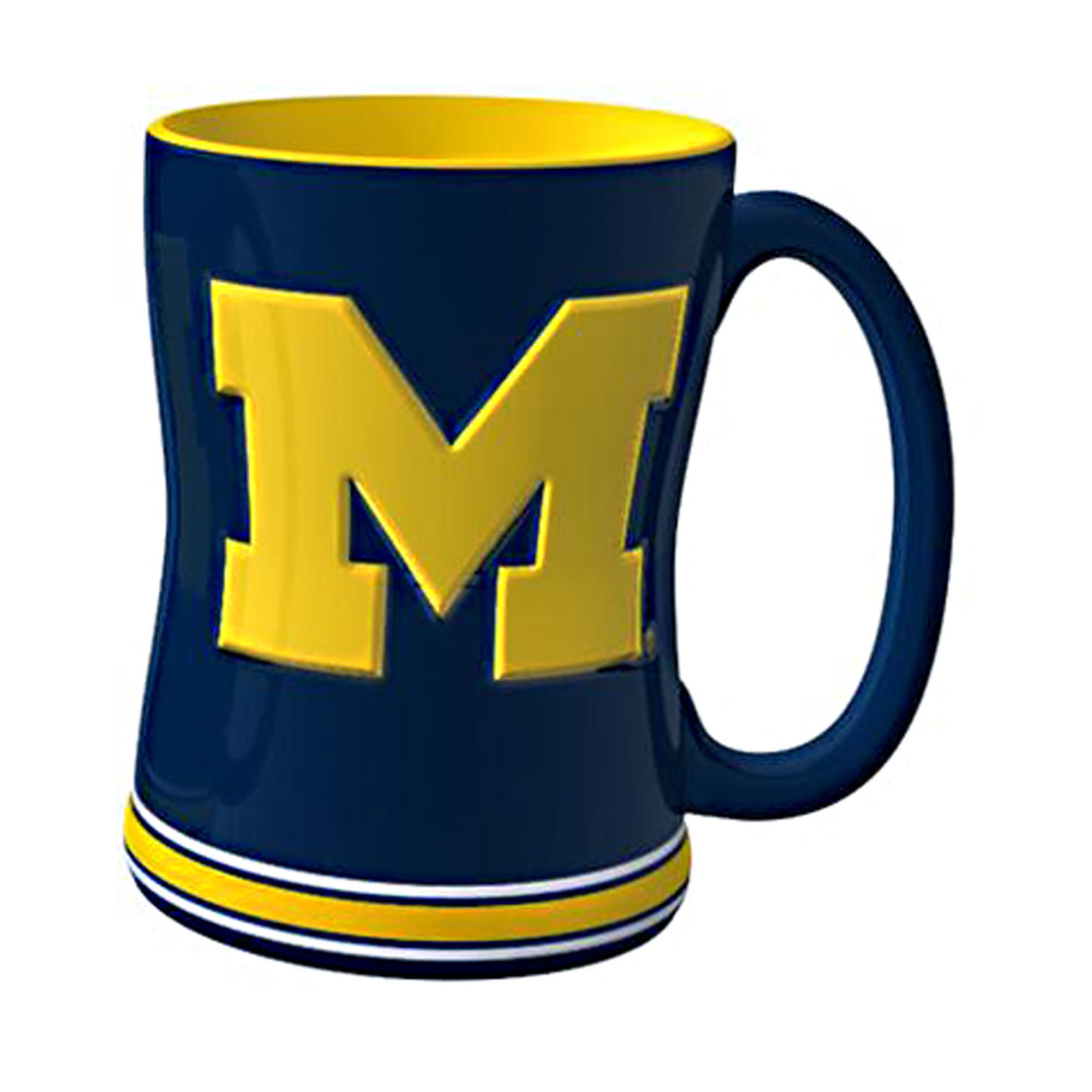 NCAA Michigan Wolverines Sculpted Relief Mug, 14-Ounce