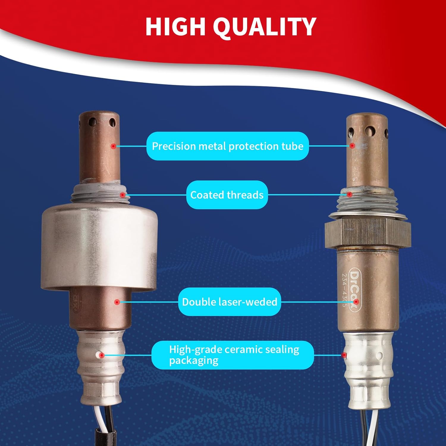2PCS 234-9056 234-4305 Oxygen O2 Sensor Upstream Downstream Set Heated Air Fuel Ratio Compatible with Toyota Corolla Matrix 2009-2010 1.8L L4 Replace 8946702040 8946502330