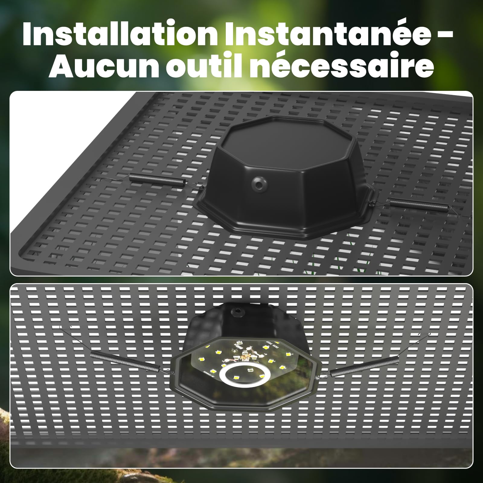 GlowUp Lampe Oiseau UVB 2.4 10W, Lumière LED à Spectre Complet pour Oiseaux avec Cordon Résistant à la Mastication, Luminaire Octogonal Dimmable pour Cage avec Prise EU et Contrôleur pour Perroquets