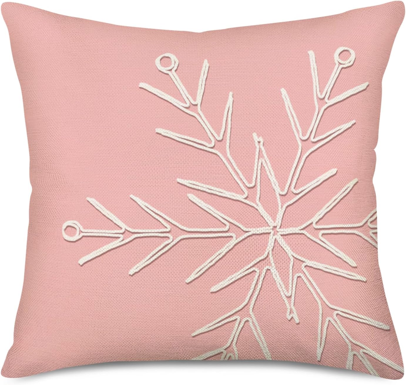 MEHOTOP Winter Snowflake Christmas Throw Pillow Cover, 22 x