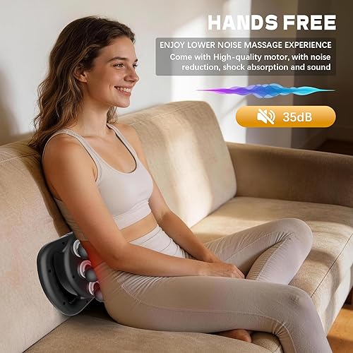 Miniatura 4 de AdamPark Juego de pistolas de masaje de 12 cabezas, masajeador muscular de tejido profundo, herramienta de masaje muscular silenciosa para aliviar