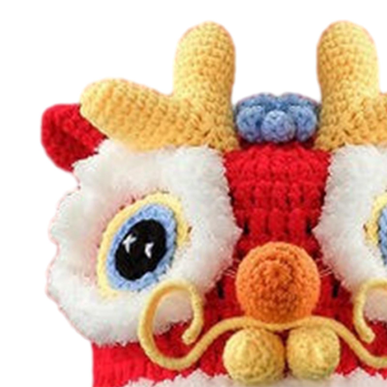 Cappello a Forma di Drago Cinese, Cappello con Motivo Animale, Cappello Invernale Caldo per Vacanze, Capodanno, Compleanno