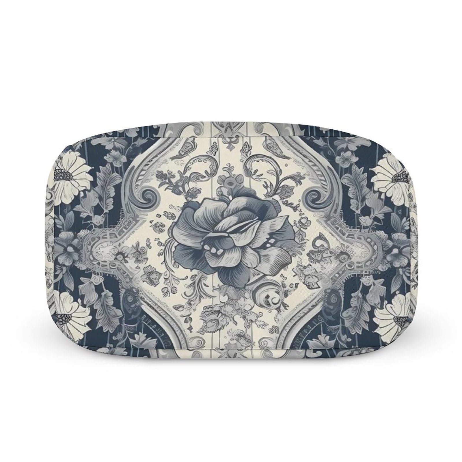 Sac Pique-nique étanche Sac Repas Isotherme AOSBOS 12L - Motifs Feuilles Bleu - Étanche - Garde Froid 7h - Femme Homme Enfant Lunch Bag 12l