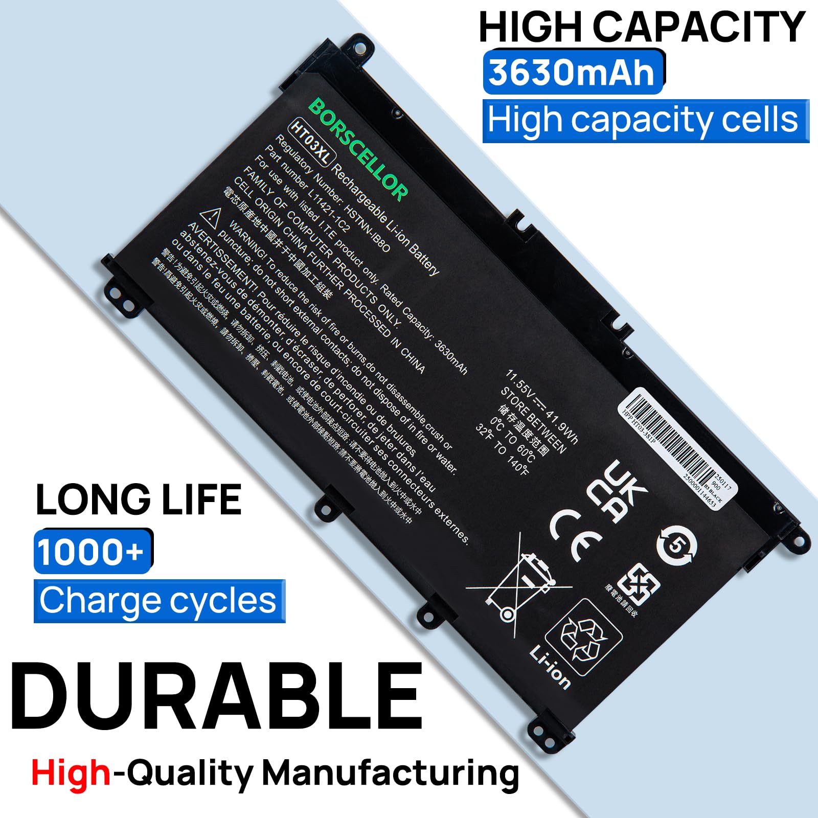 HT03XL L11119-855 Bateria do laptopa HP Pavilion 14-CE 14-CF 14-CK 14-CM 14-DH 14-DK 14-DF 14-MA 14Q-CS 14Q-CY 15-CS 15-DQ 15-DA 15-DB 15-CW 17-BY 17-CA 240 245 250 255 G7 340 348 G5