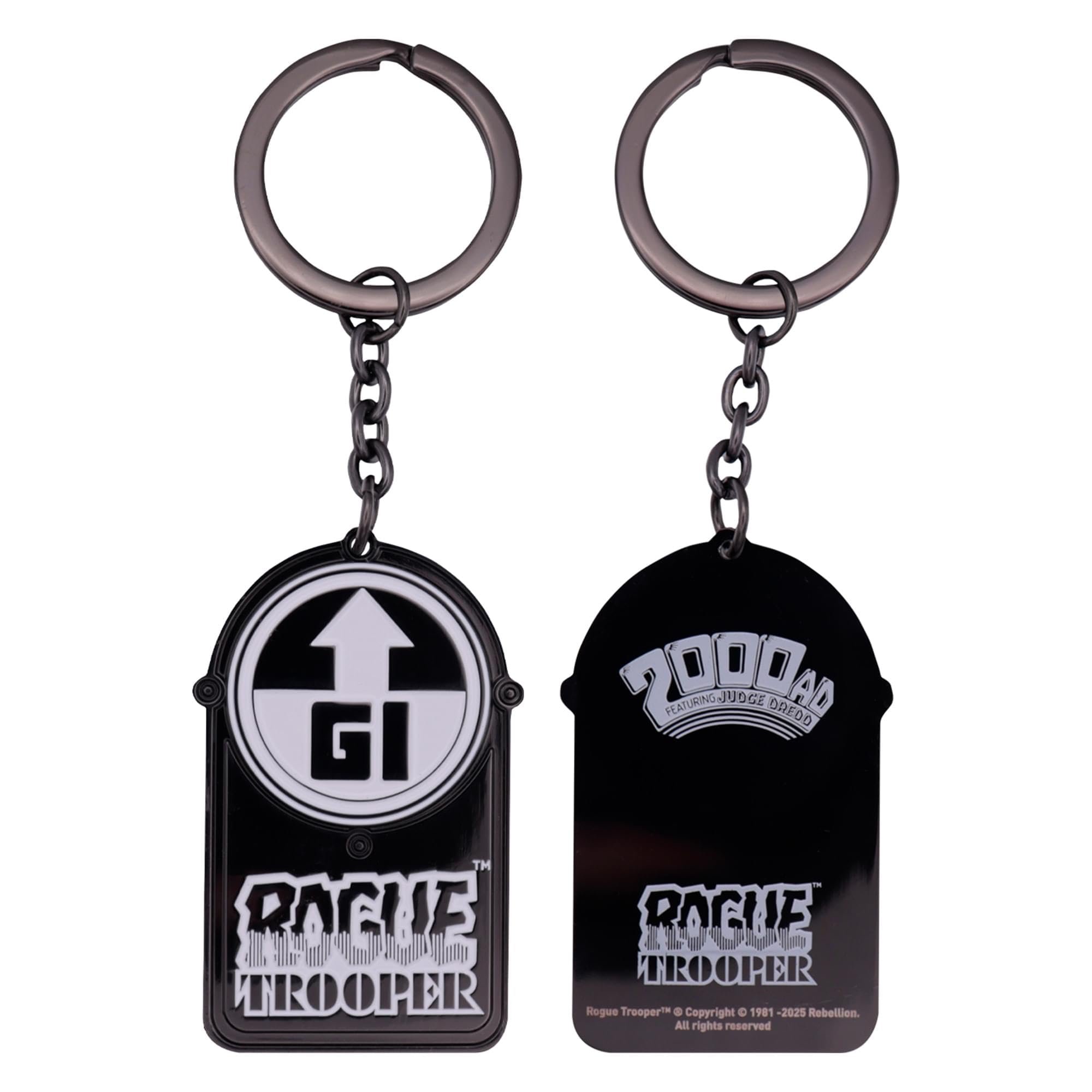 Fanattik Unisex Grey 2000 Ad Rogue Trooper Gi Limited Edition Metal Keyring - Numbered Collector's Item